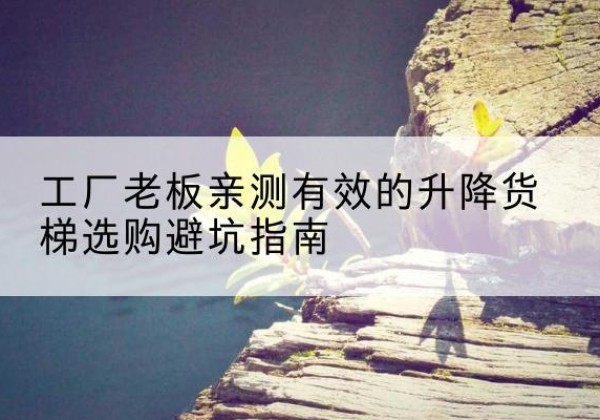 肇庆升降货梯怎么选-工厂老板亲测有效的升降货梯选购避坑指南